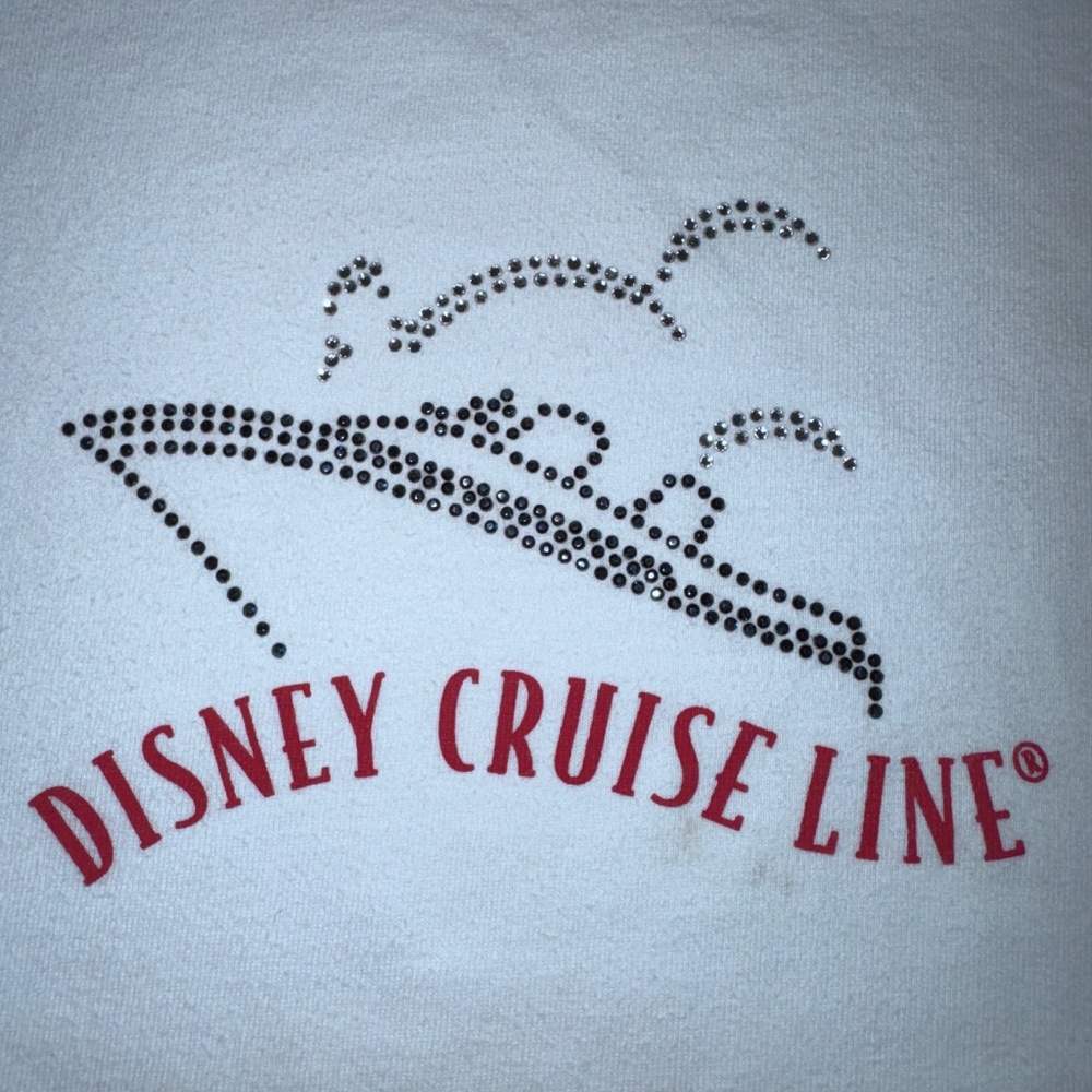 Disney Cruise Line T shirt - size 1X - white with BLING